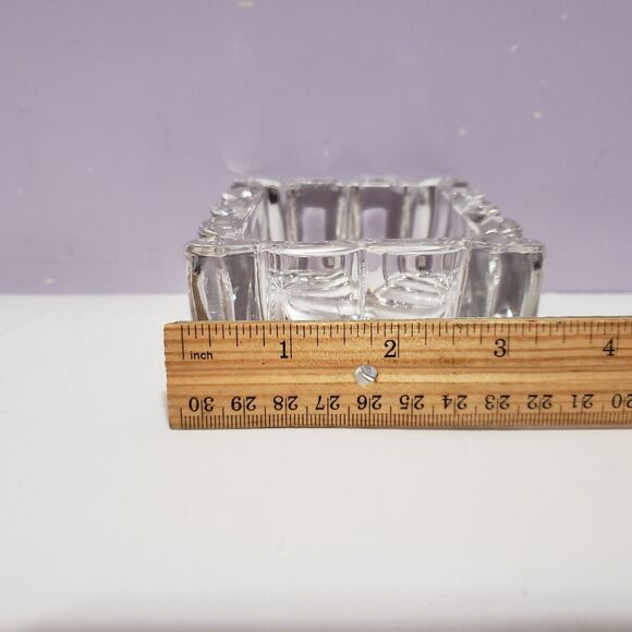 Clear Glass Rectangle Trinket Dish 4" × 1.75" × 3.25" - Picture 5 of 6